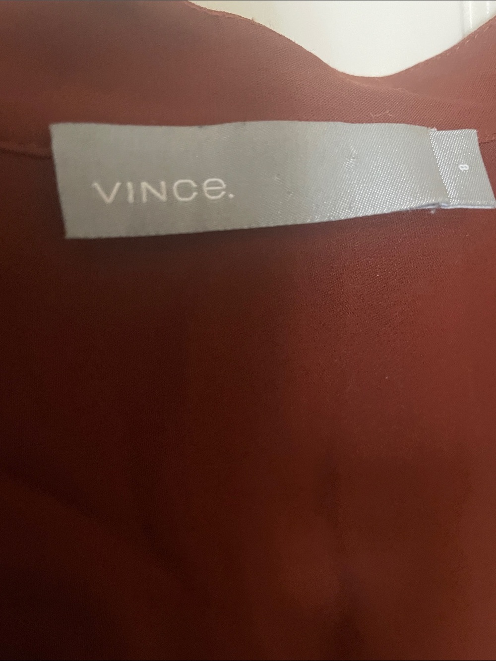 Vince Blouse in Deep Rust size 8 never worn